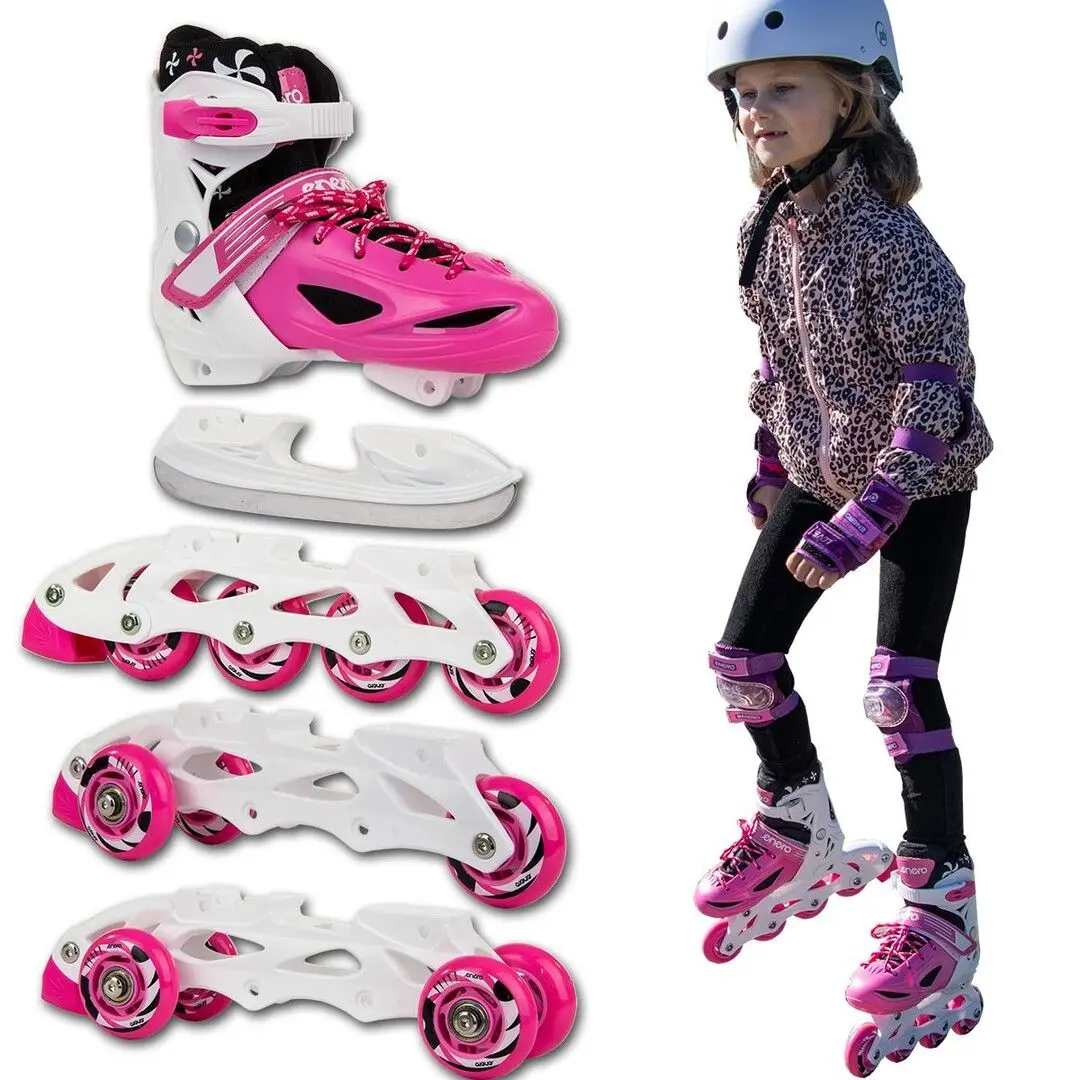 Роликовые коньки 4в1 Enero 1007243 (Pink/White)