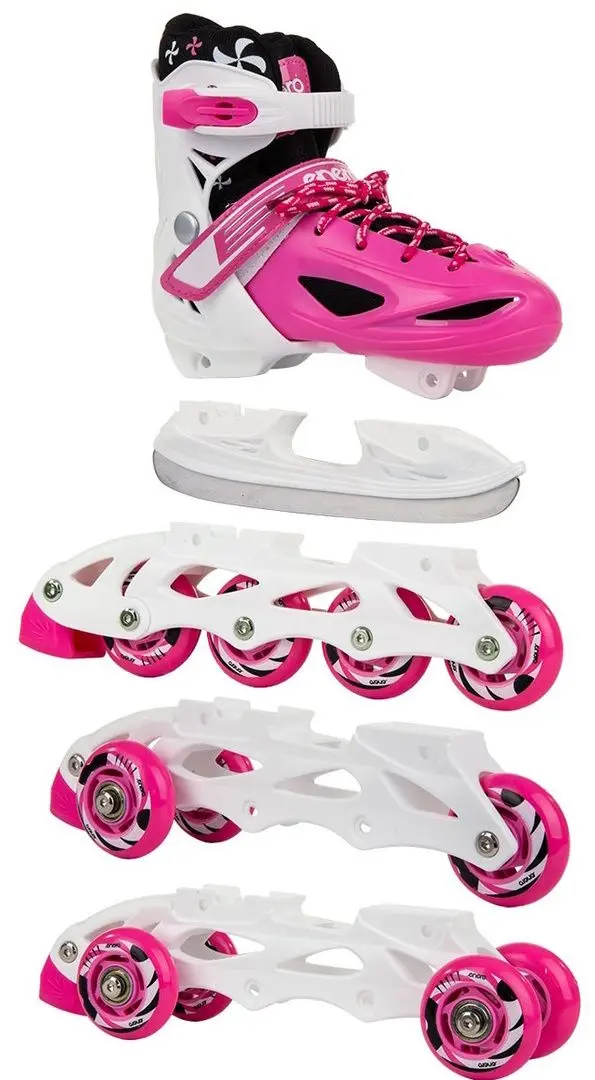 Patine cu rotile 4in1 Enero 1007250 (Pink/White) - 14