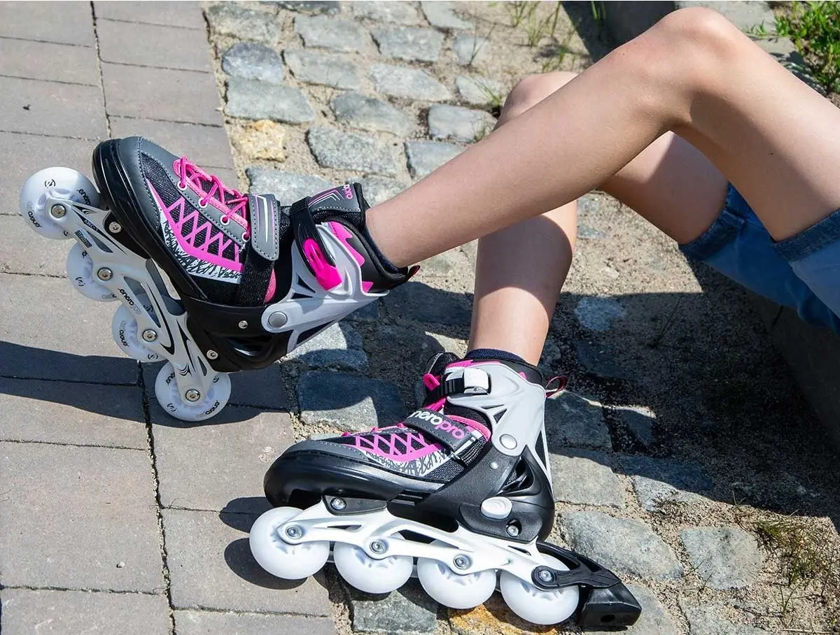 Patine cu rotile 4in1 Enero Pro Led 30-33 (Gray/Pink) - 5