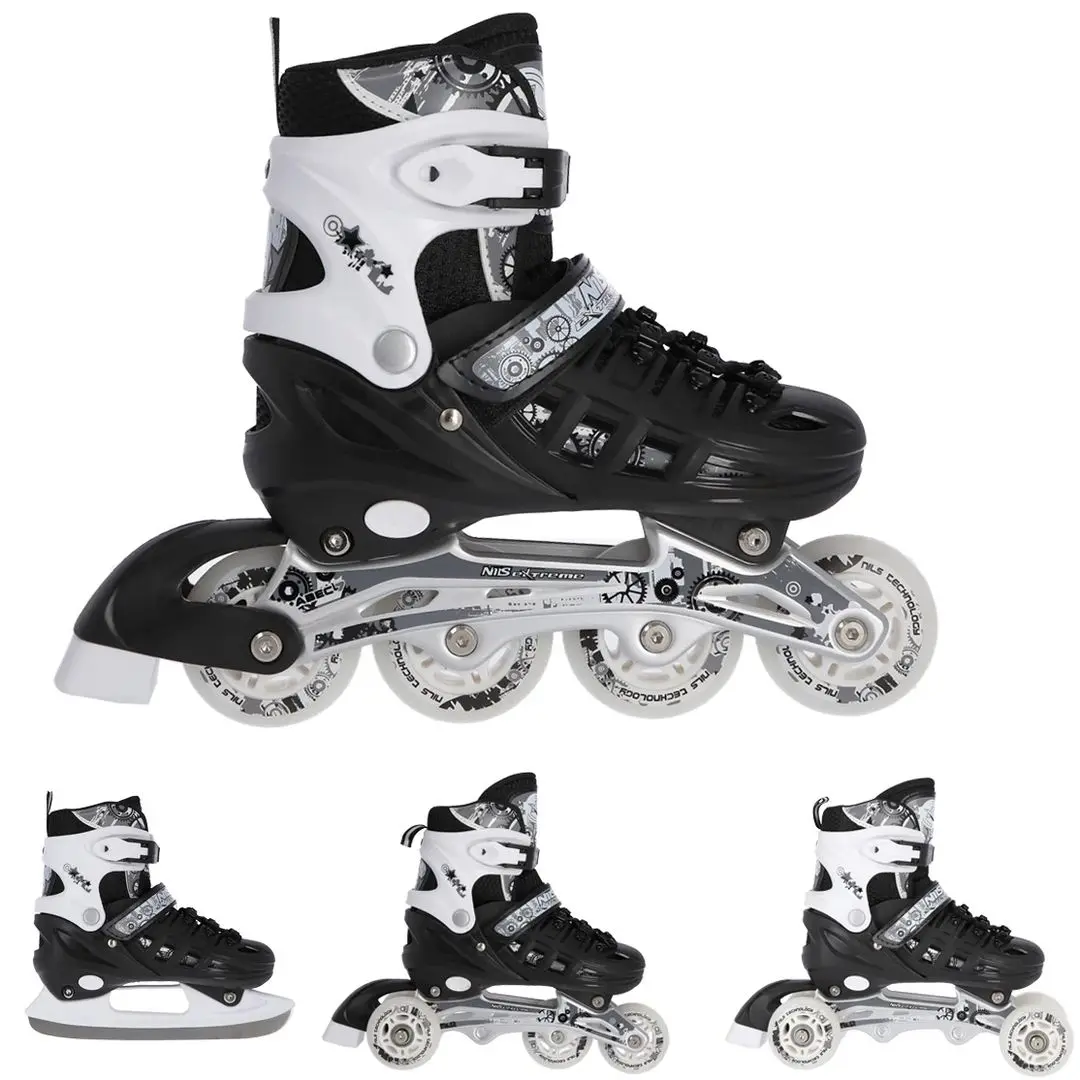 Patine cu rotile 4in1 Nils Extreme NH10905 L 39-42 (Black) - 2