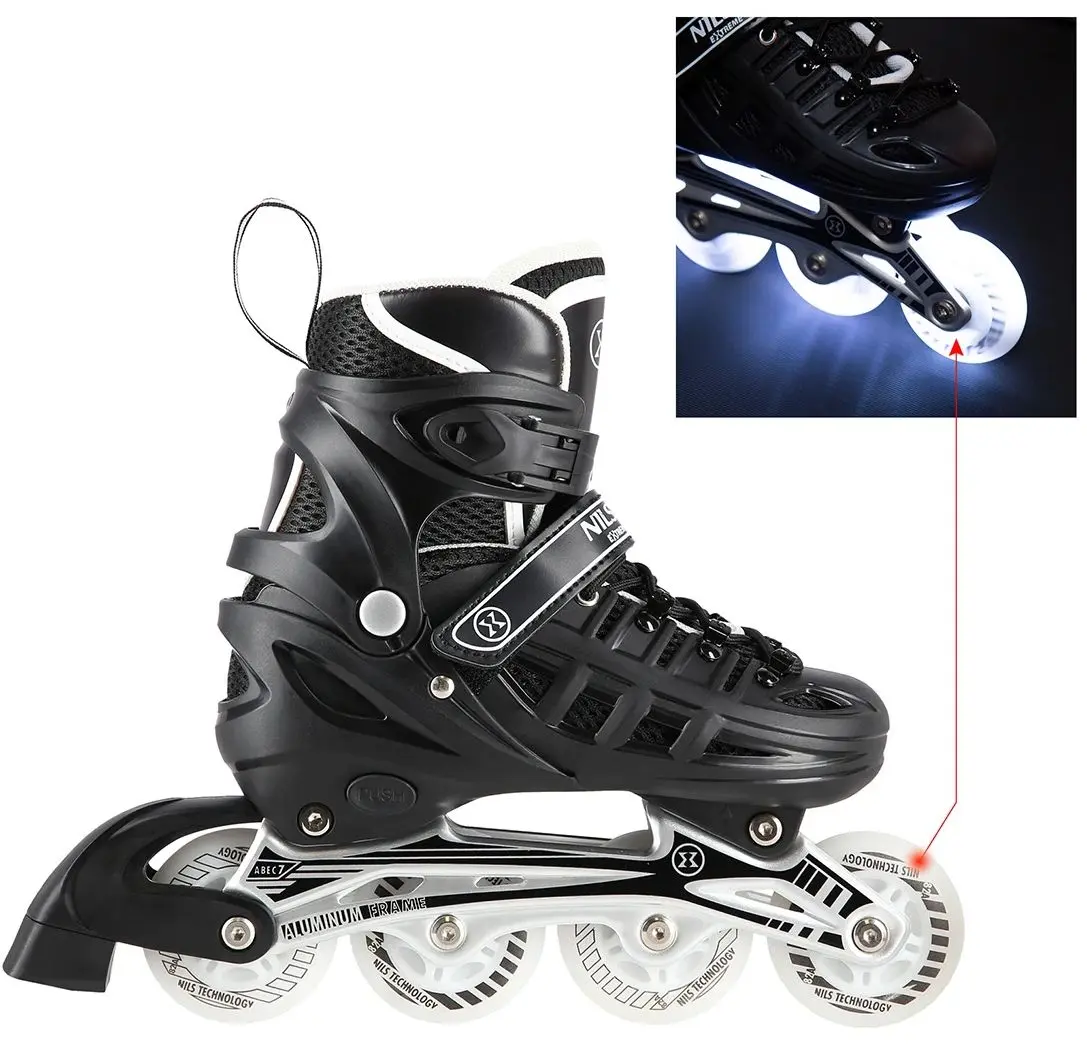 Patine cu rotile 4in1 Nils Extreme NH10905 LED M 35-38 (Black) - 7