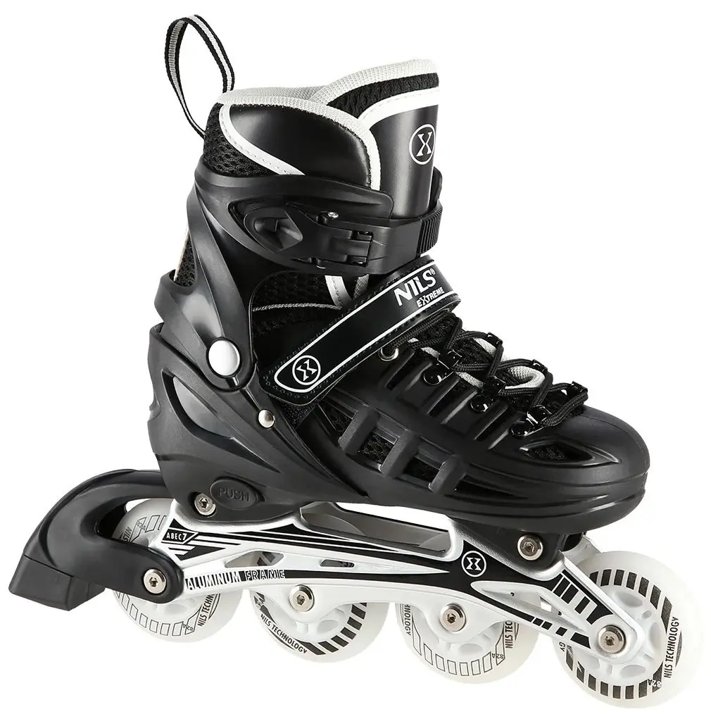 Patine cu rotile 4in1 Nils Extreme NH10905 LED M 35-38 (Black)