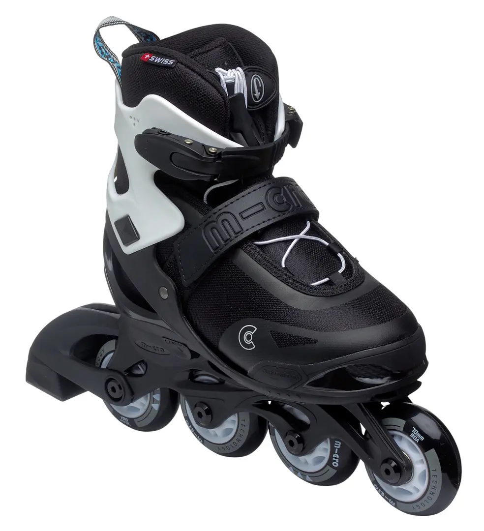 Patine cu rotile Micro Joy 33-36 (Black/White)