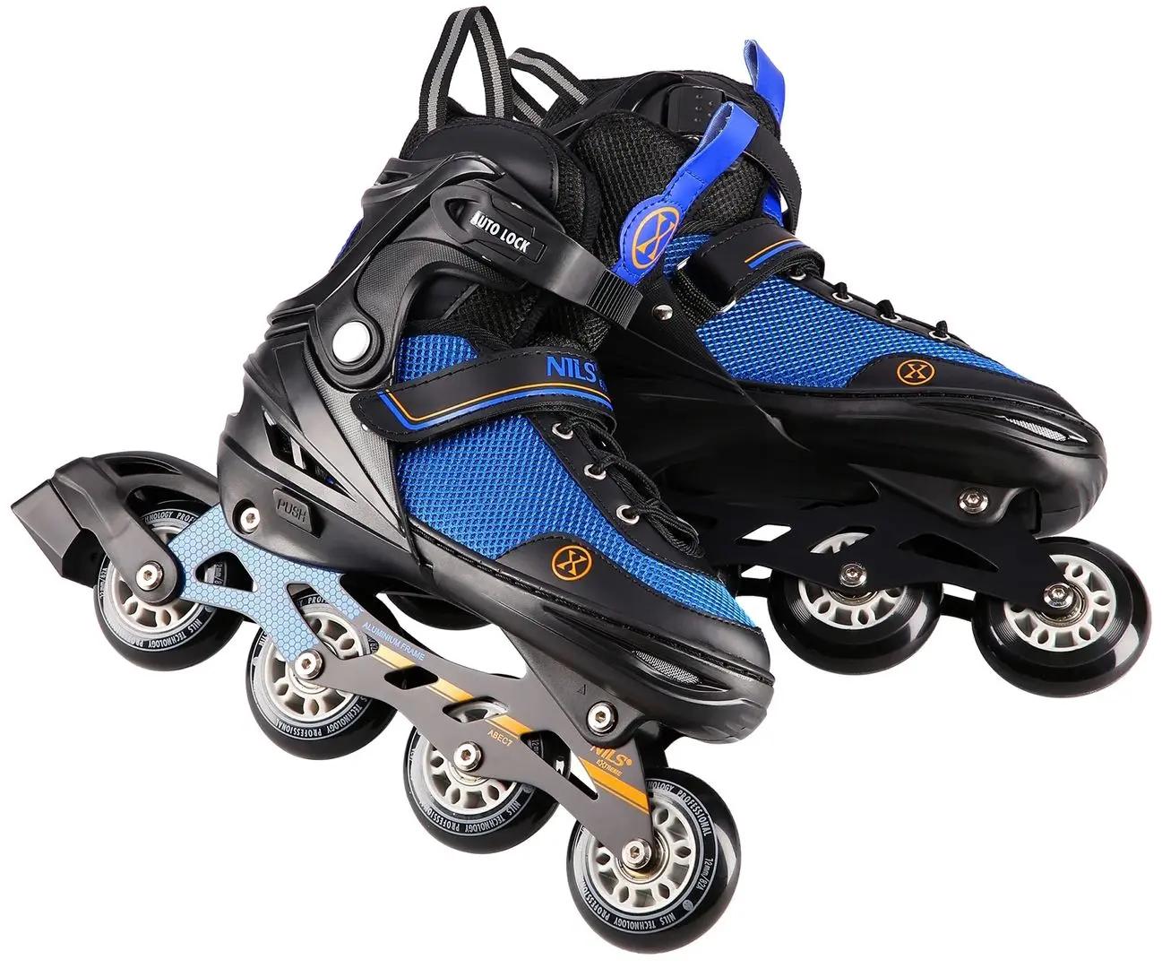 Patine cu rotile 2in1 Nils Extreme NH18188A L 39-43 (Black/Blue) - 4