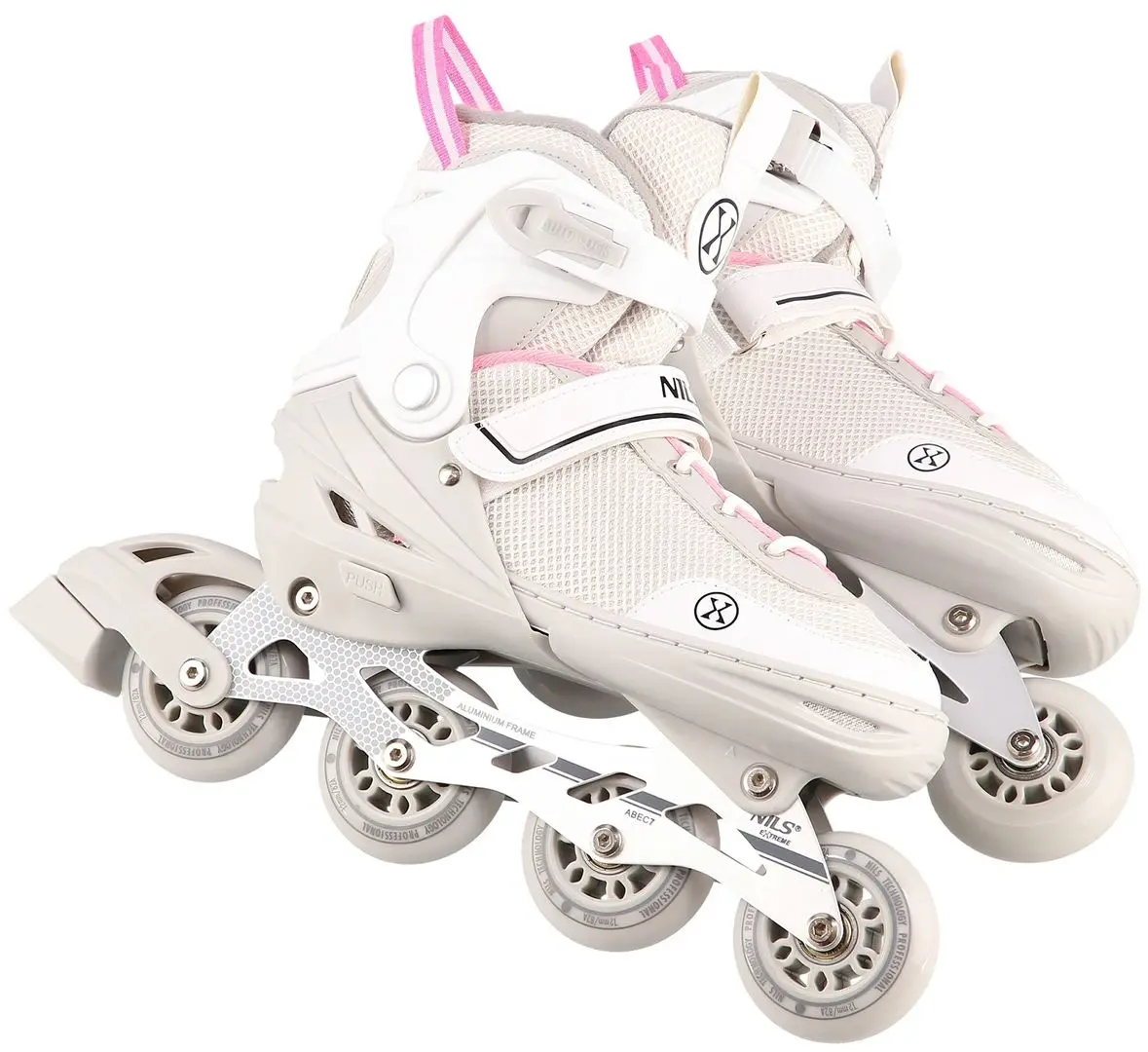 Patine cu rotile 2in1 Nils Extreme NH18188A L 39-43 (Grey/Pink)