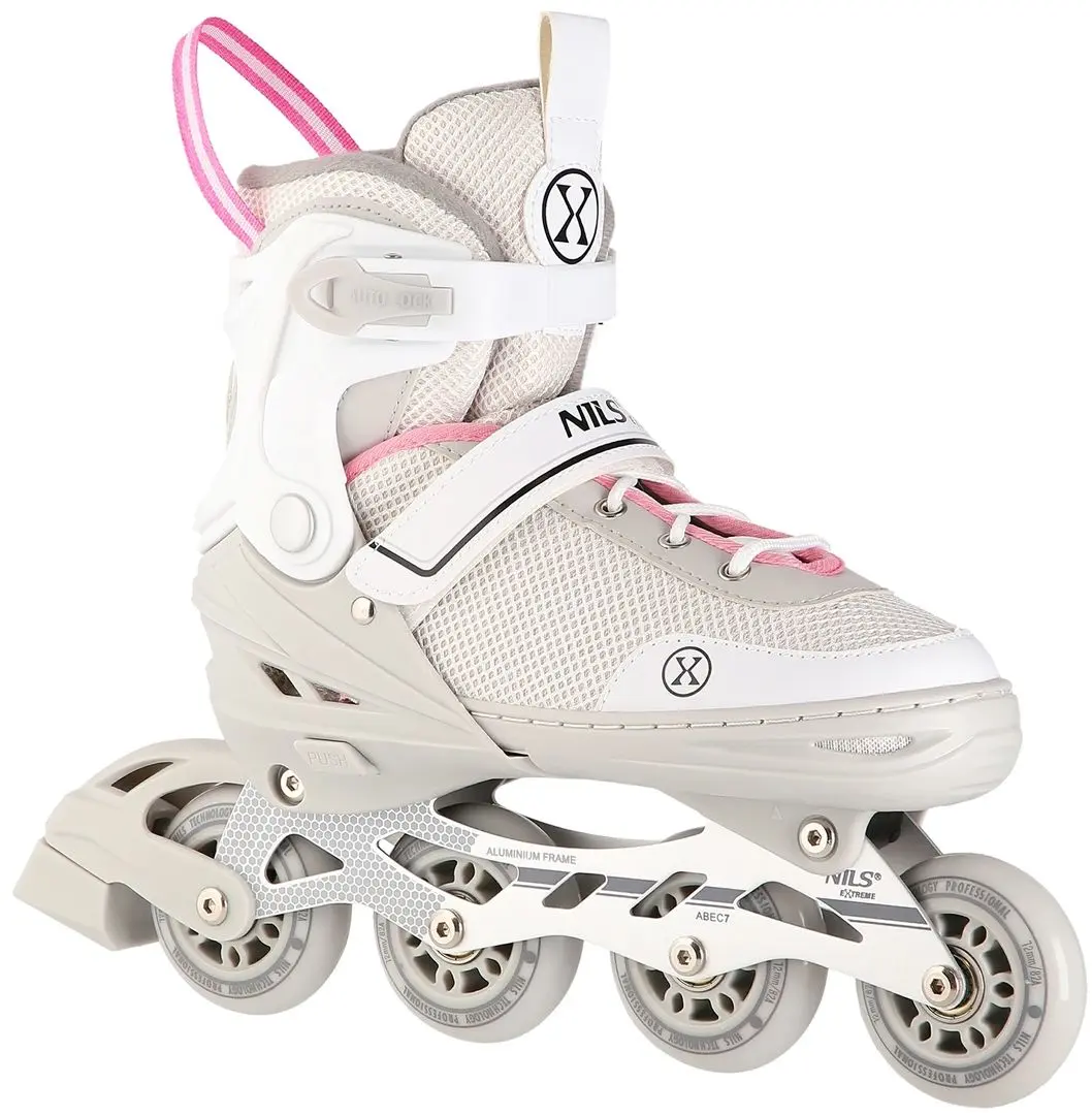 Patine cu rotile 2in1 Nils Extreme NH18188A L 39-43 (Grey/Pink)