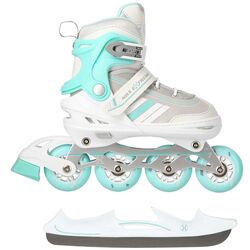 Patine cu rotile 2in1 Nils Extreme NH18188A L 39-43 (White/Blue)