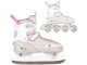 Роликовые коньки 2в1 Nils Extreme NH18188A M 34-38 (Grey/Pink)