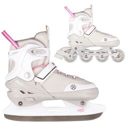 Роликовые коньки 2в1 Nils Extreme NH18188A S 29-33 (Grey/Pink) Thumb