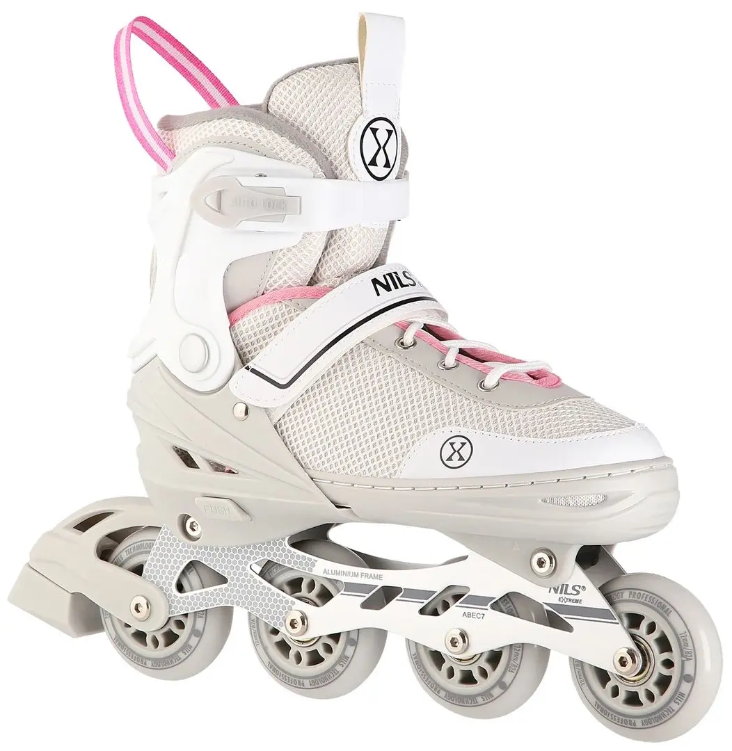 Роликовые коньки 2в1 Nils Extreme NH18188A S 29-33 (Grey/Pink)