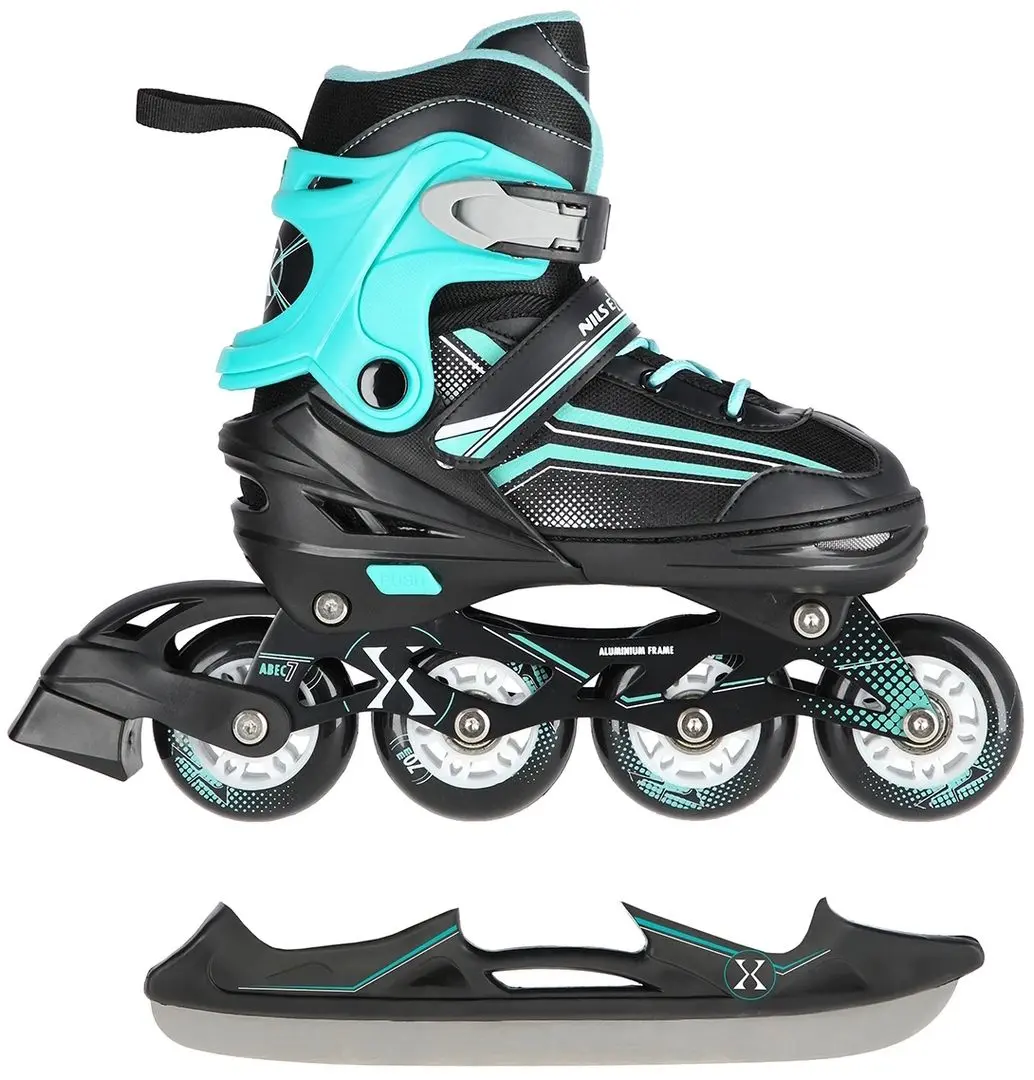 Patine cu rotile 2in1 Nils Extreme NH18190 L 39-43 (Black/Blue)