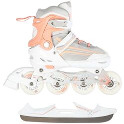 Patine cu rotile 2in1 Nils Extreme NH18190 L 39-43 (White/Pink)