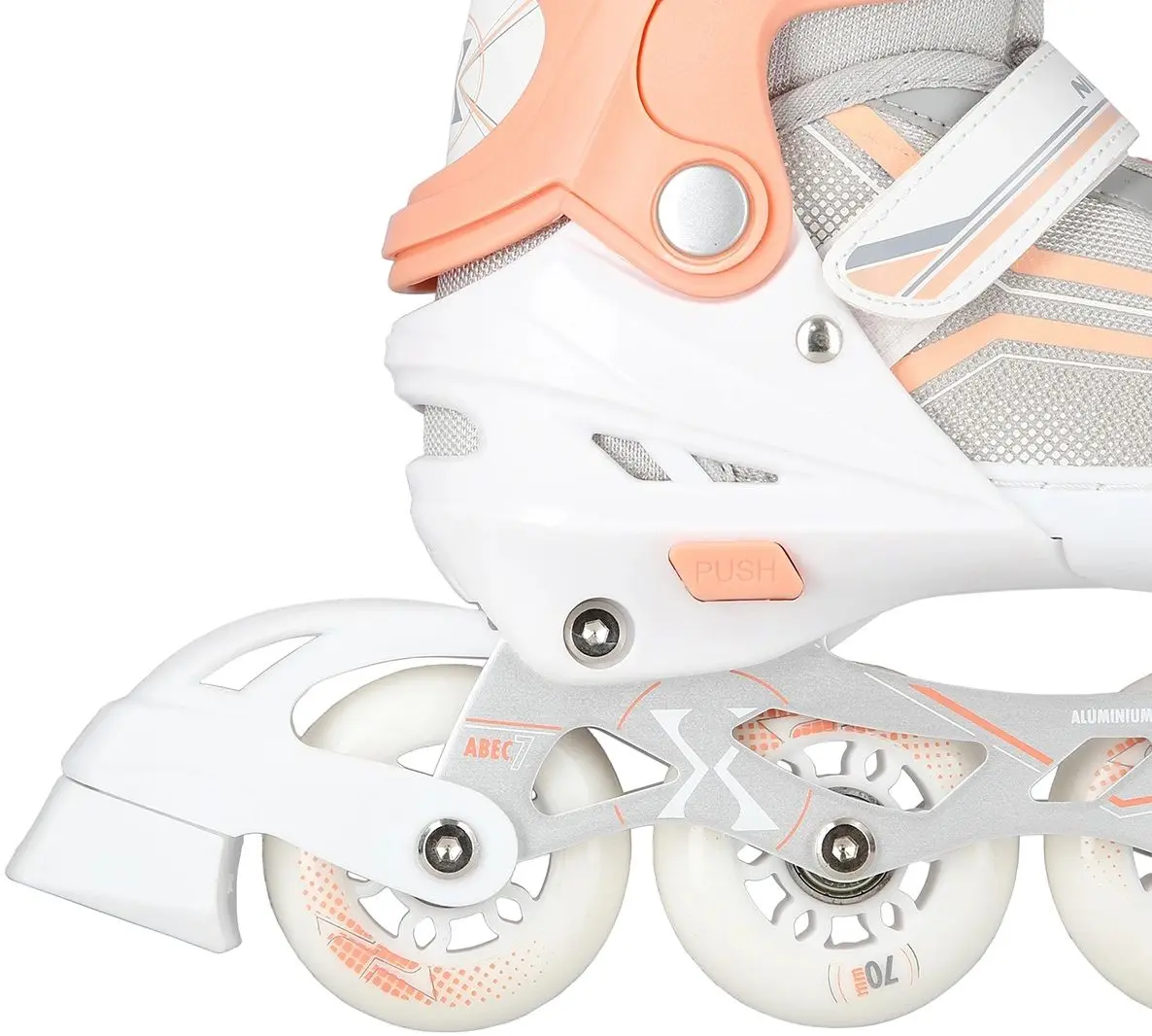 Patine cu rotile 2in1 Nils Extreme NH18190 L 39-43 (White/Pink)