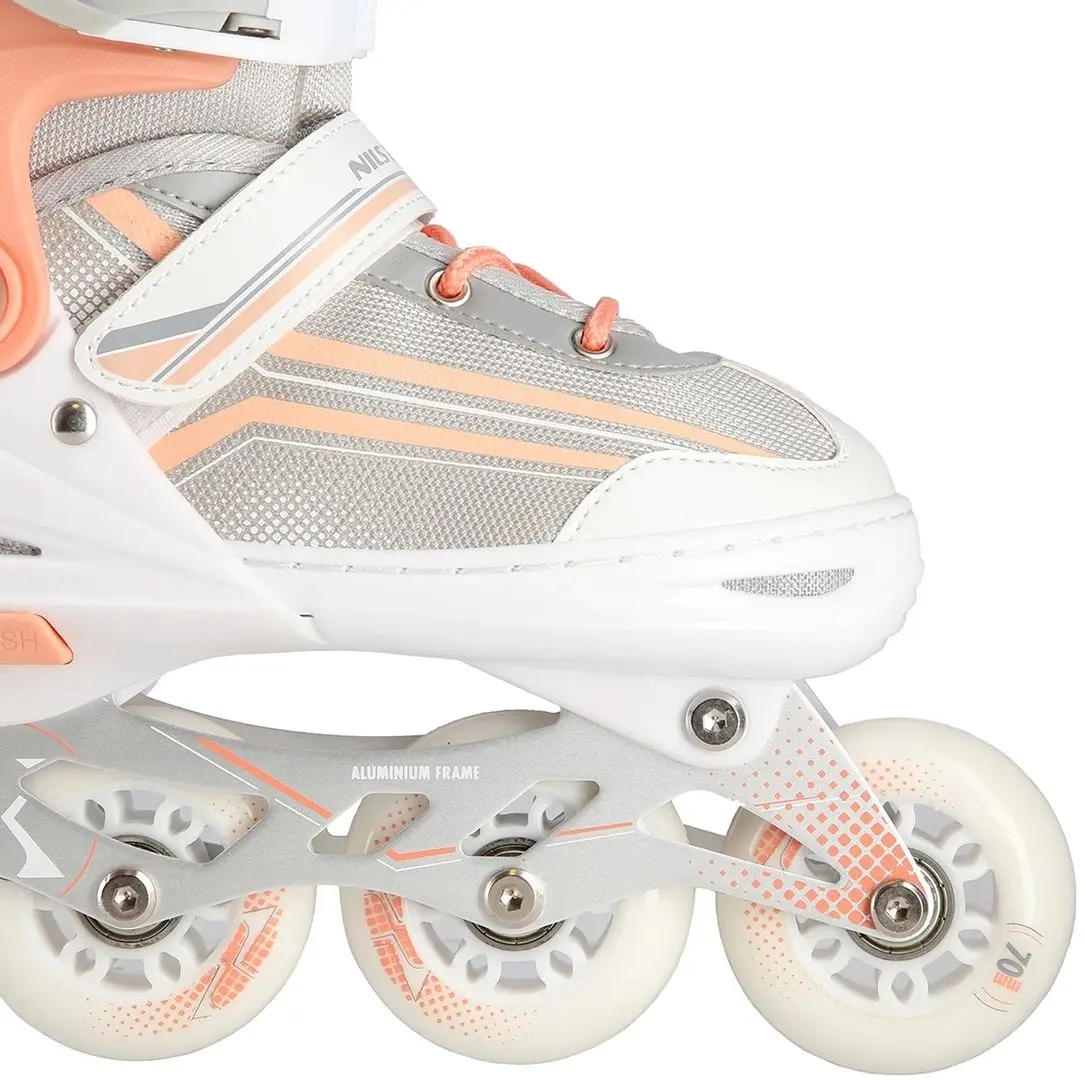 Patine cu rotile 2in1 Nils Extreme NH18190 L 39-43 (White/Pink)