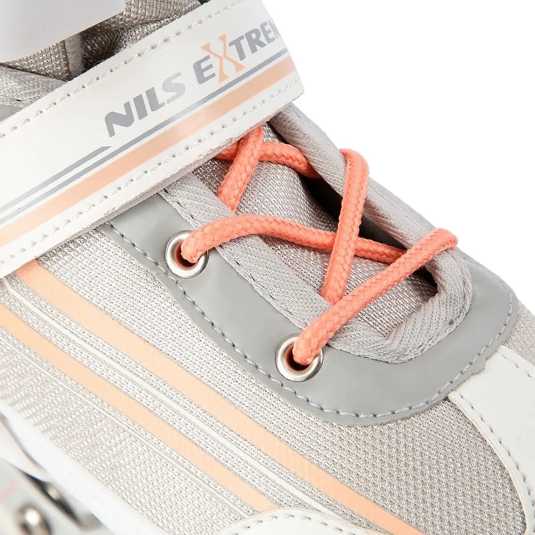 Patine cu rotile 2in1 Nils Extreme NH18190 L 39-43 (White/Pink)