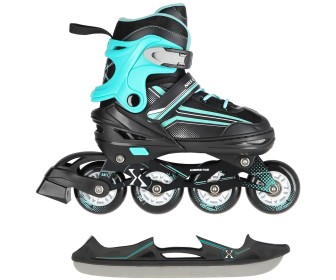 Роликовые коньки 2в1 Nils Extreme NH18190 M 34-38 (Black/Blue)