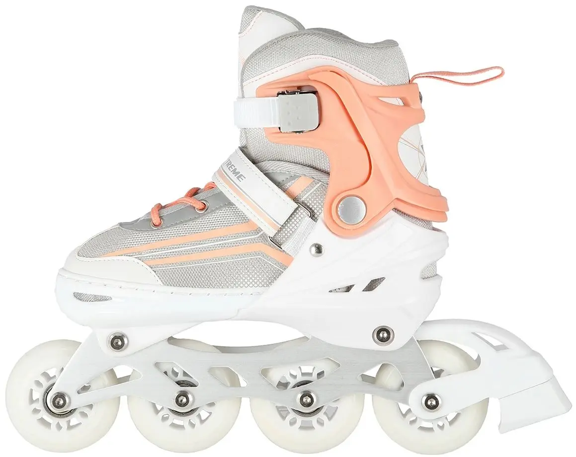 Patine cu rotile 2in1 Nils Extreme NH18190 M 34-38 (White/Pink)