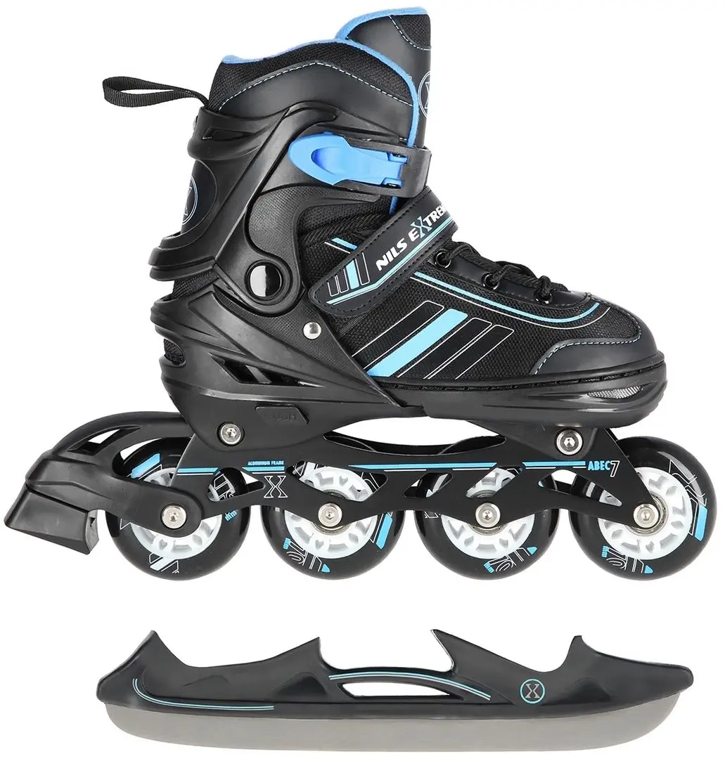 Patine cu rotile 2in1 Nils Extreme NH18191 L 39-43 (Black/Blue)