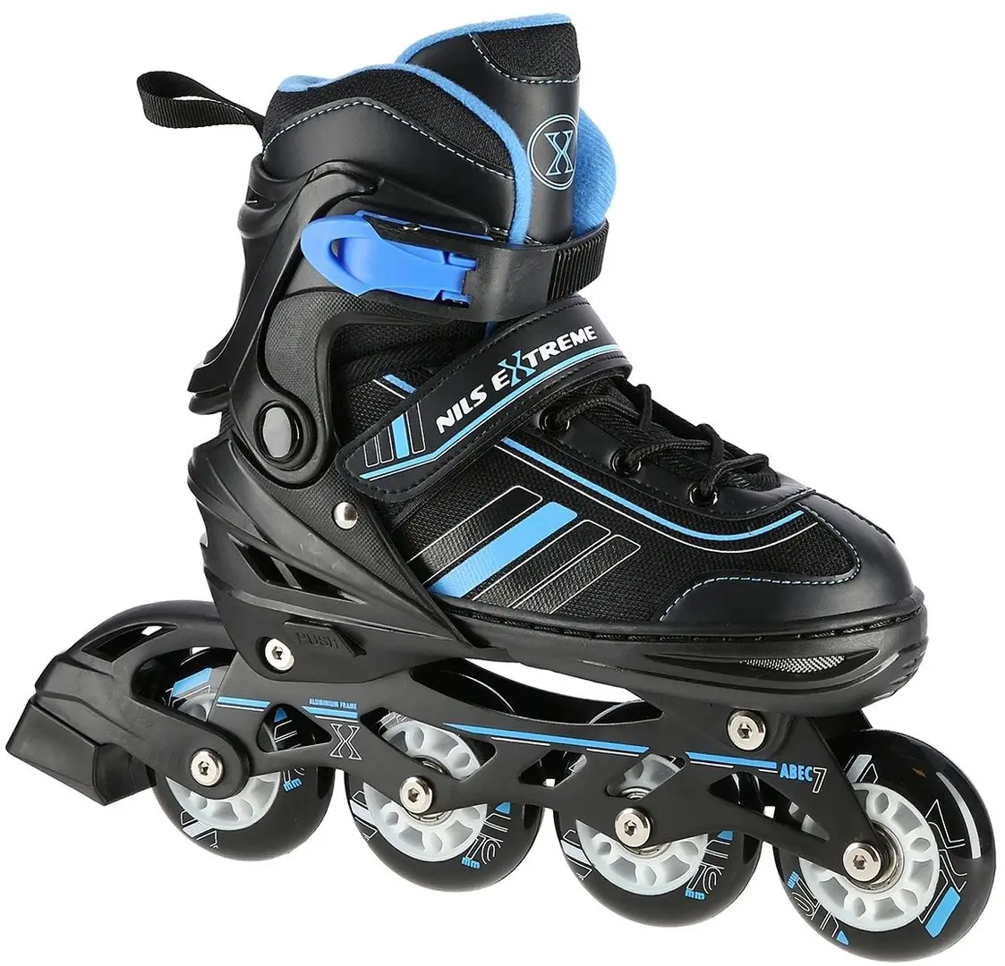 Роликовые коньки 2в1 Nils Extreme NH18191 M 34-38 (Black/Blue)