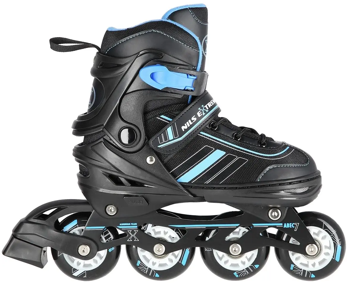 Роликовые коньки 2в1 Nils Extreme NH18191 M 34-38 (Black/Blue)