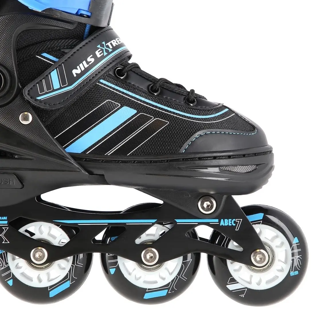 Роликовые коньки 2в1 Nils Extreme NH18191 M 34-38 (Black/Blue)