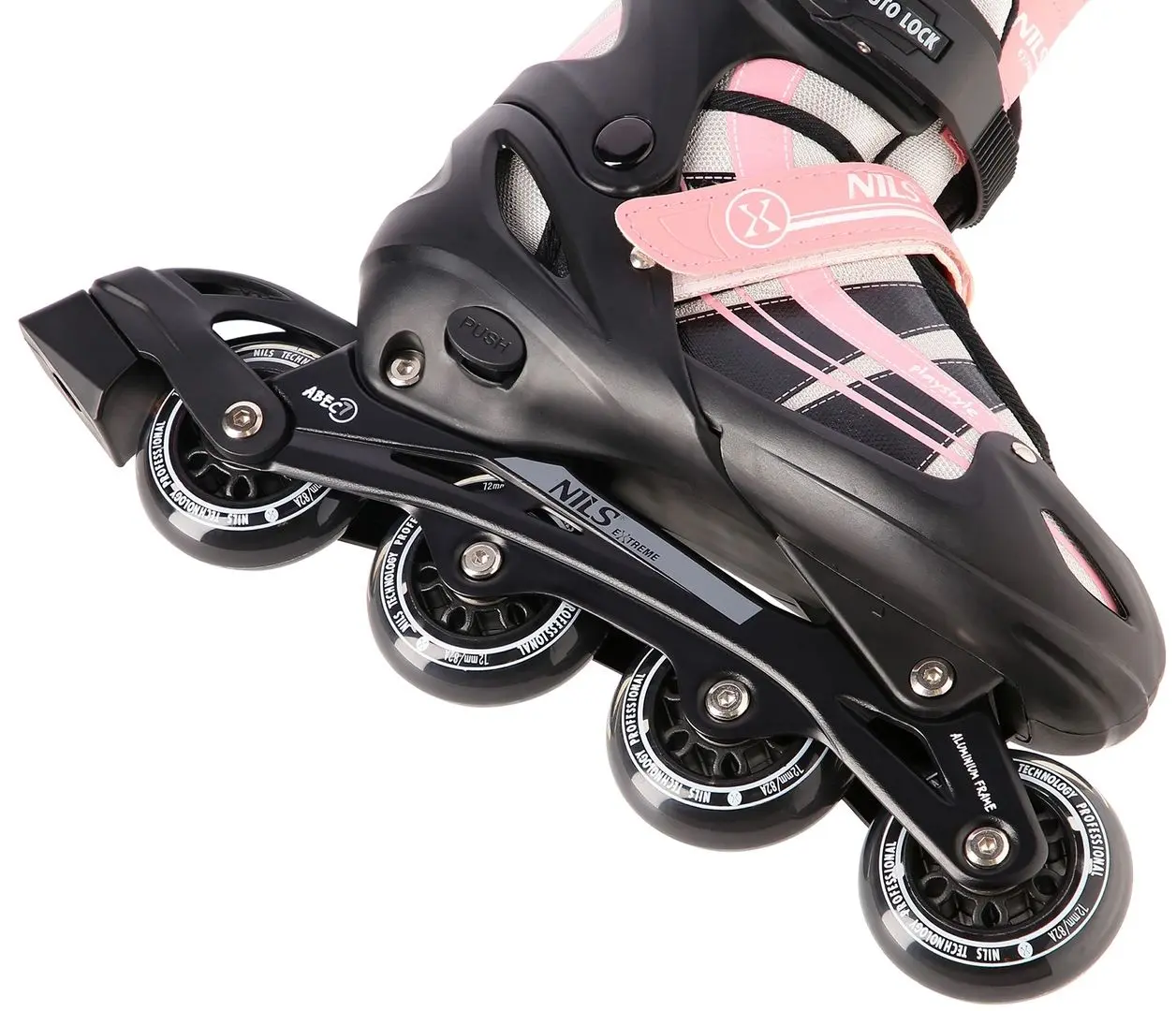 Patine cu rotile 2in1 Nils Extreme NH18366A L 39-42 (Pink/White)