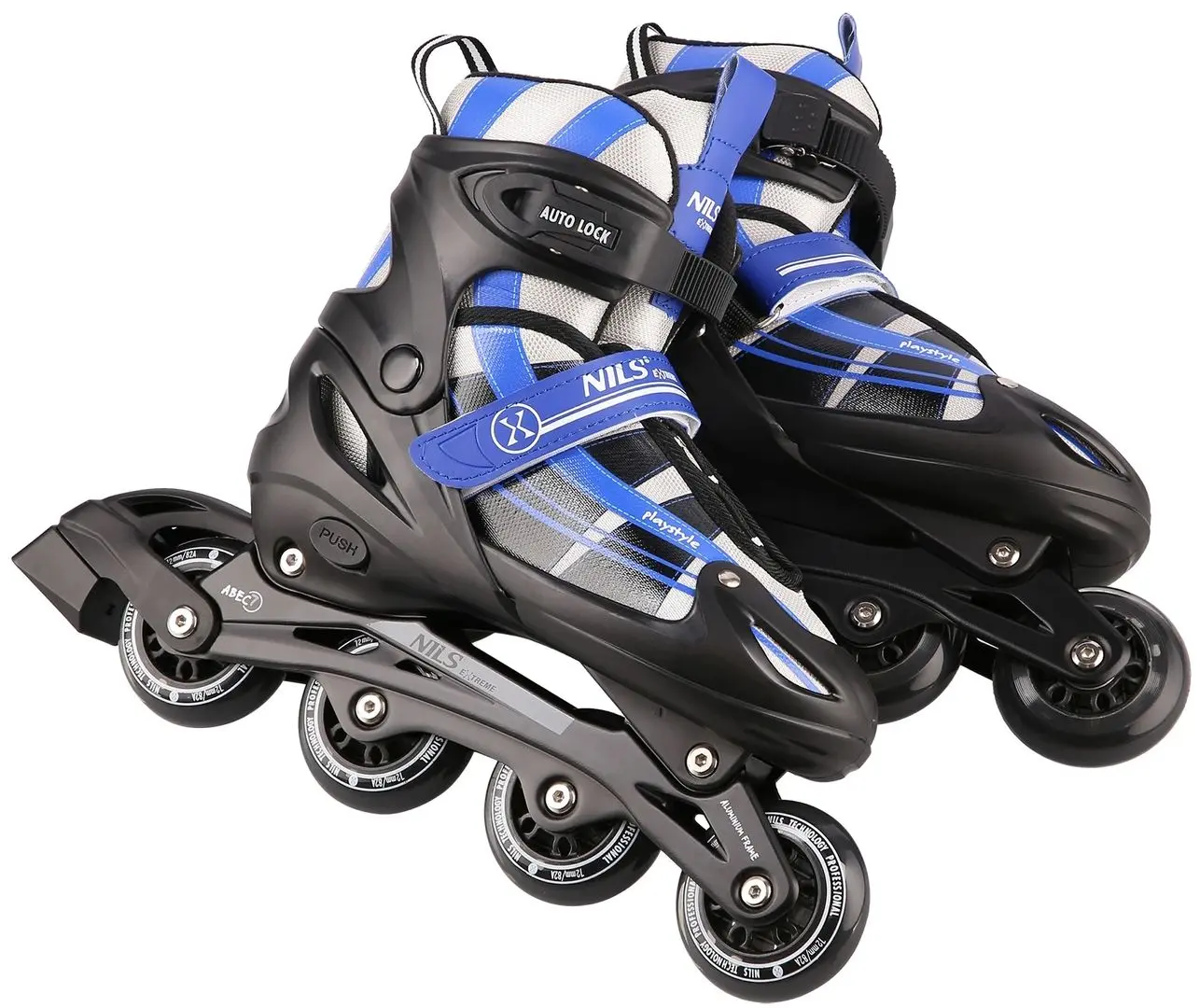 Роликовые коньки 2в1 Nils Extreme NH18366A L 39-43 (Black/Dark Blue) - 4