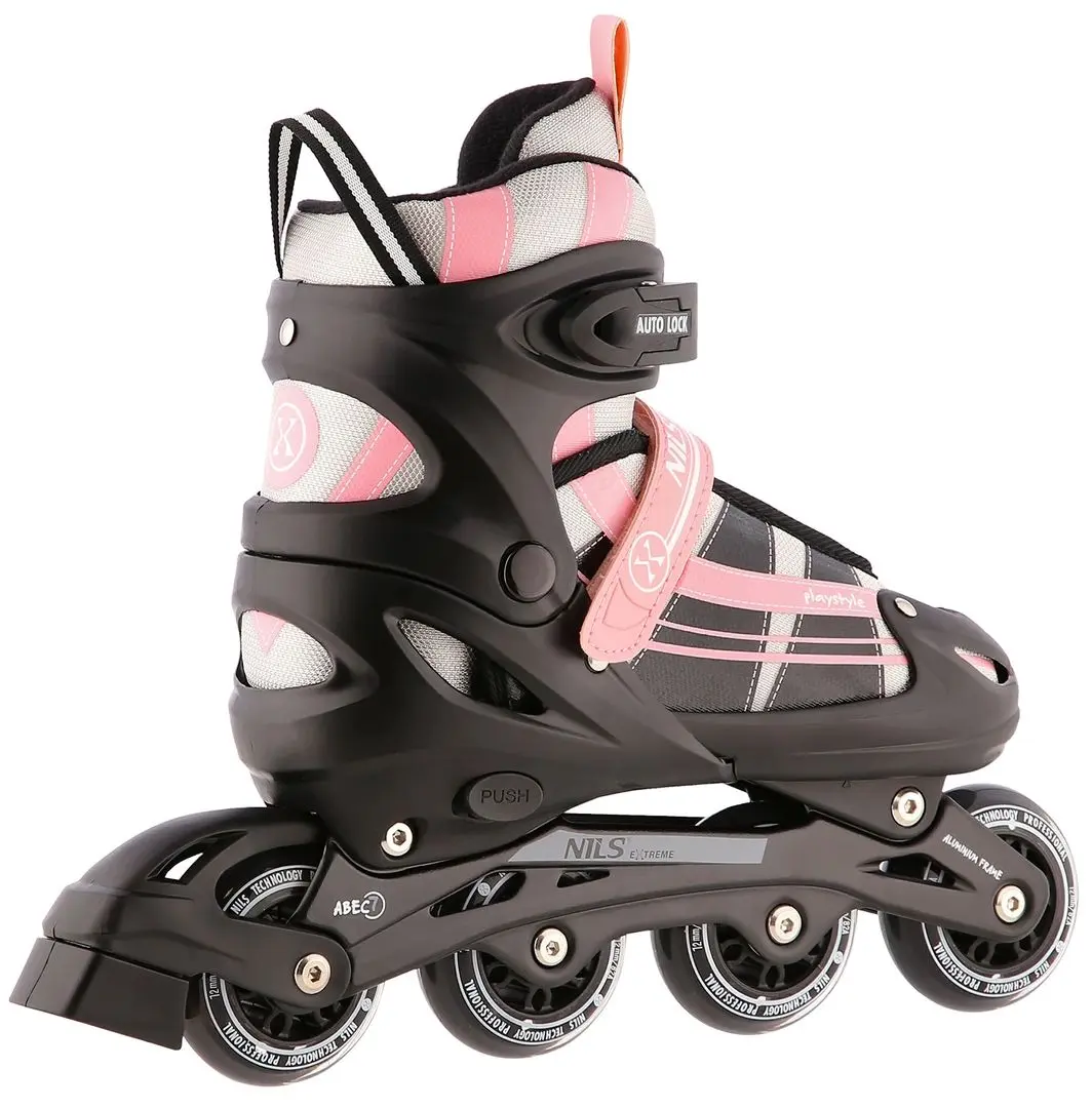 Patine cu rotile 2in1 Nils Extreme NH18366A M 35-38 (Pink/White)
