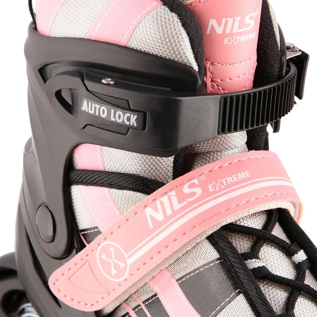 Patine cu rotile 2in1 Nils Extreme NH18366A M 35-38 (Pink/White)