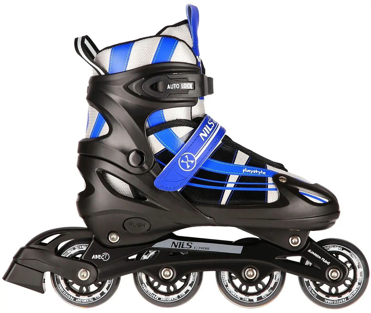 Patine cu rotile 2in1 Nils Extreme NH18366A S 31-34 (Black/Dark Blue) - 4