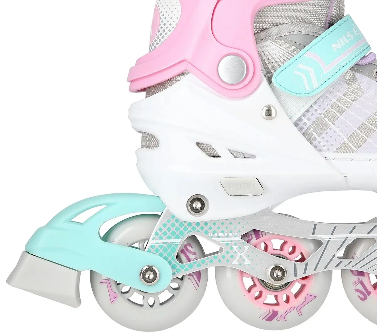 Роликовые коньки 4в1 Nils Extreme NH18192 M 34-38 (Pink/Grey)