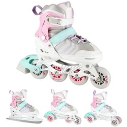 Patine cu rotile 4in1 Nils Extreme NH18192 M 34-38 (Pink/Grey)