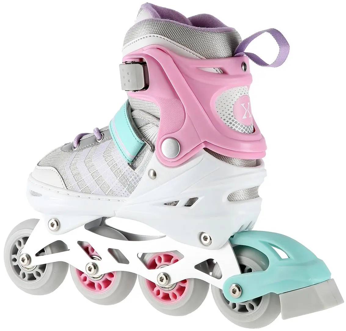 Роликовые коньки 4в1 Nils Extreme NH18192 M 34-38 (Pink/Grey)