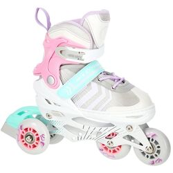 Роликовые коньки 4в1 Nils Extreme NH18192 M 34-38 (Pink/Grey) Thumb