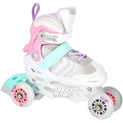 Роликовые коньки 4в1 Nils Extreme NH18192 M 34-38 (Pink/Grey) Thumb