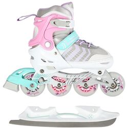 Роликовые коньки 4в1 Nils Extreme NH18192 M 34-38 (Pink/Grey) Thumb