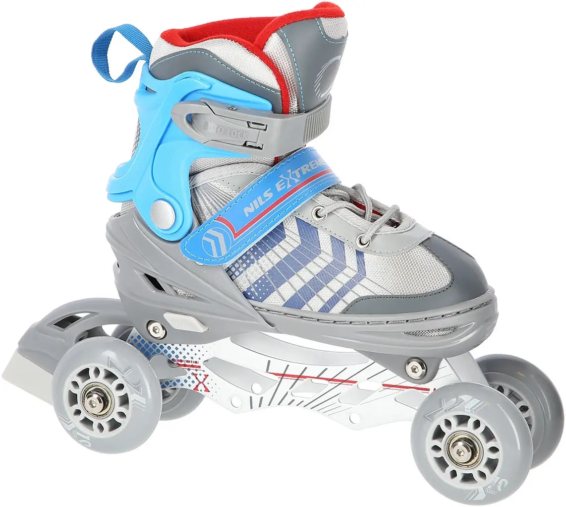 Patine cu rotile 4in1 Nils Extreme NH18192 S 29-33 (Grey/Blue) - 11