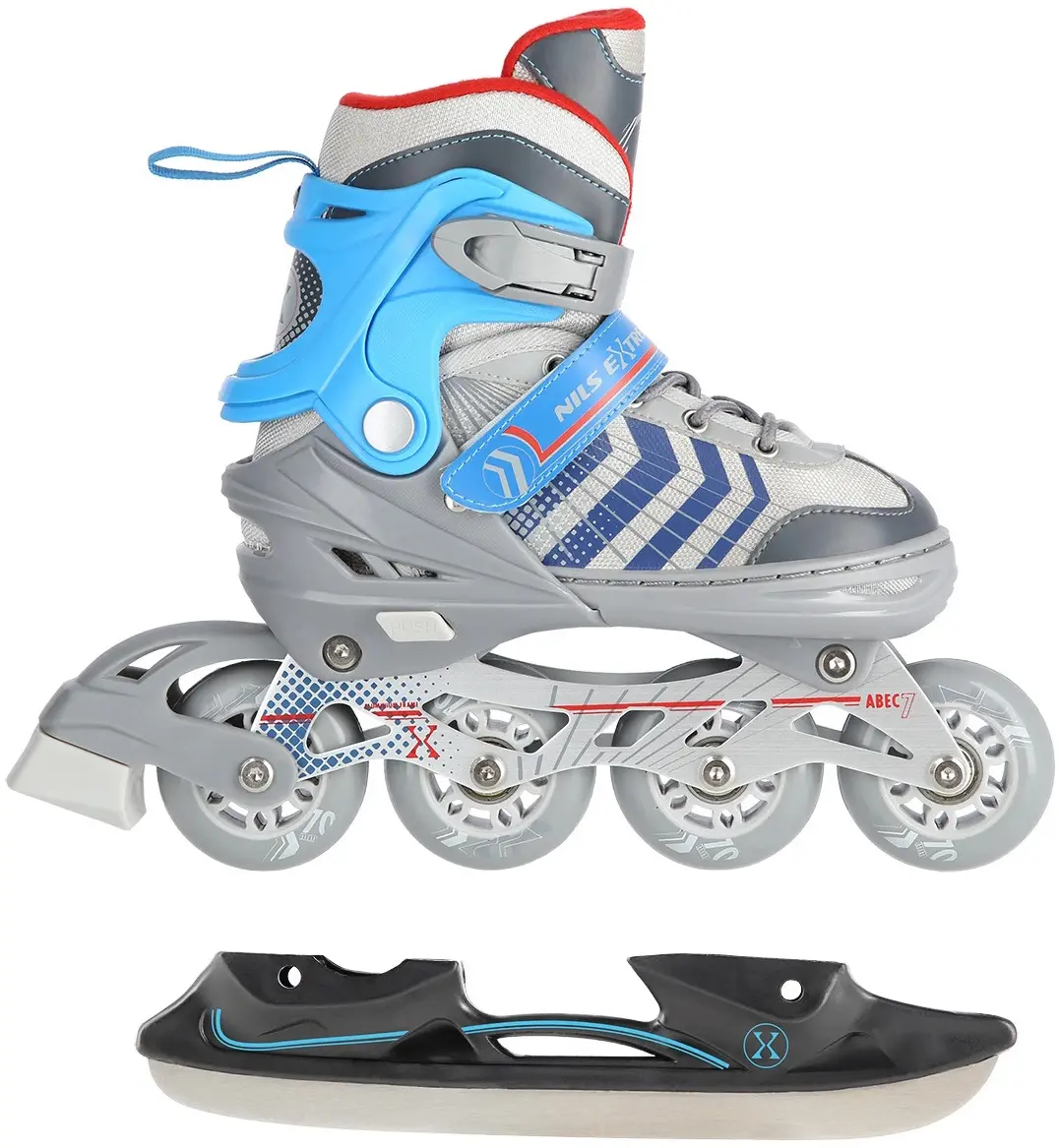 Patine cu rotile 4in1 Nils Extreme NH18192 S 29-33 (Grey/Blue) - 14