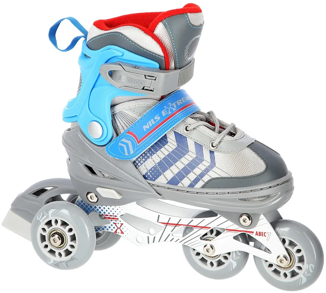 Patine cu rotile 4in1 Nils Extreme NH18192 S 29-33 (Grey/Blue) - 10