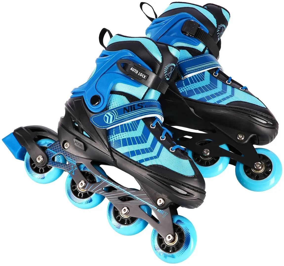 Patine cu rotile 4in1 Nils Extreme NH18192A L 39-43 (Black/Blue) - 4