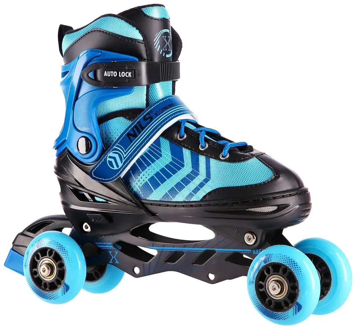 Patine cu rotile 4in1 Nils Extreme NH18192A L 39-43 (Black/Blue) - 5