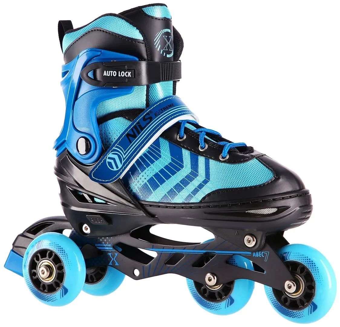 Patine cu rotile 4in1 Nils Extreme NH18192A L 39-43 (Black/Blue) - 6