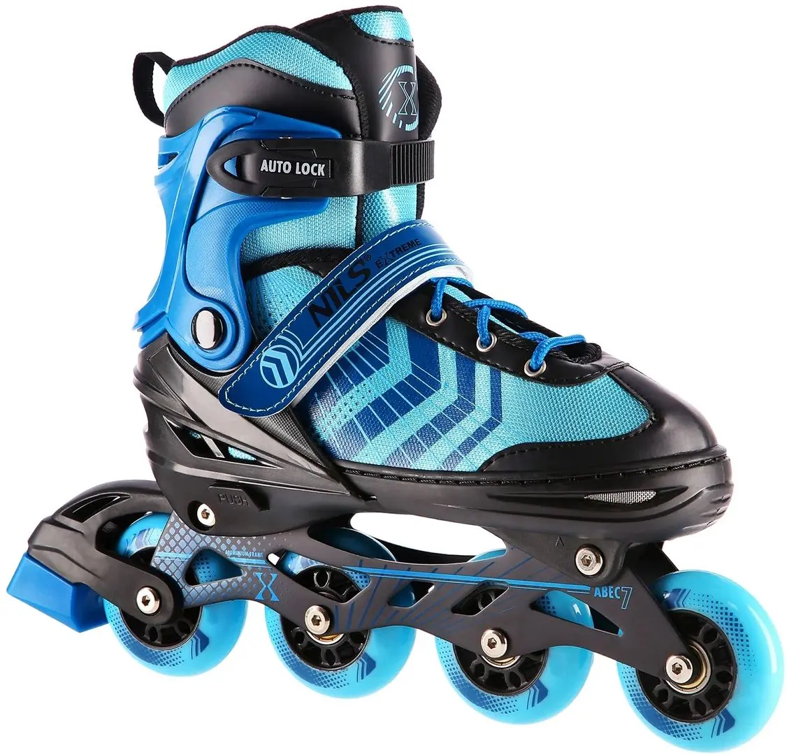 Patine cu rotile 4in1 Nils Extreme NH18192A L 39-43 (Black/Blue) - 8