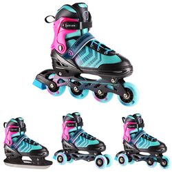 Patine cu rotile 4in1 Nils Extreme NH18192A L 39-43 (Black/Purple)