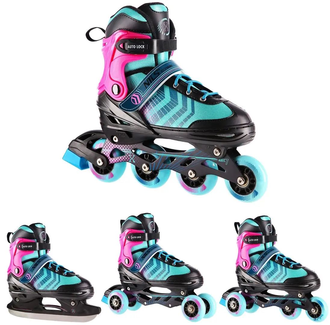 Patine cu rotile 4in1 Nils Extreme NH18192A L 39-43 (Black/Purple)