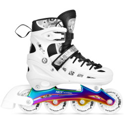 Patine cu rotile 4in1 Nils Extreme Rainbow LED NH10905 M 35-38 (White) Thumb