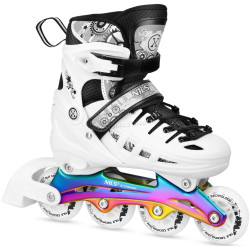 Patine cu rotile 4in1 Nils Extreme Rainbow LED NH10905 M 35-38 (White)