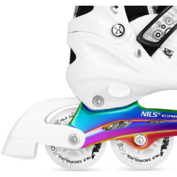 Patine cu rotile 4in1 Nils Extreme Rainbow LED NH10905 M 35-38 (White) Thumb