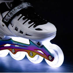 Patine cu rotile 4in1 Nils Extreme Rainbow LED NH10905 M 35-38 (White) Thumb
