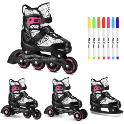 Patine cu rotile 4in1 Nils Extreme Tinty NH10907 L 39-42 (Pink) Thumb